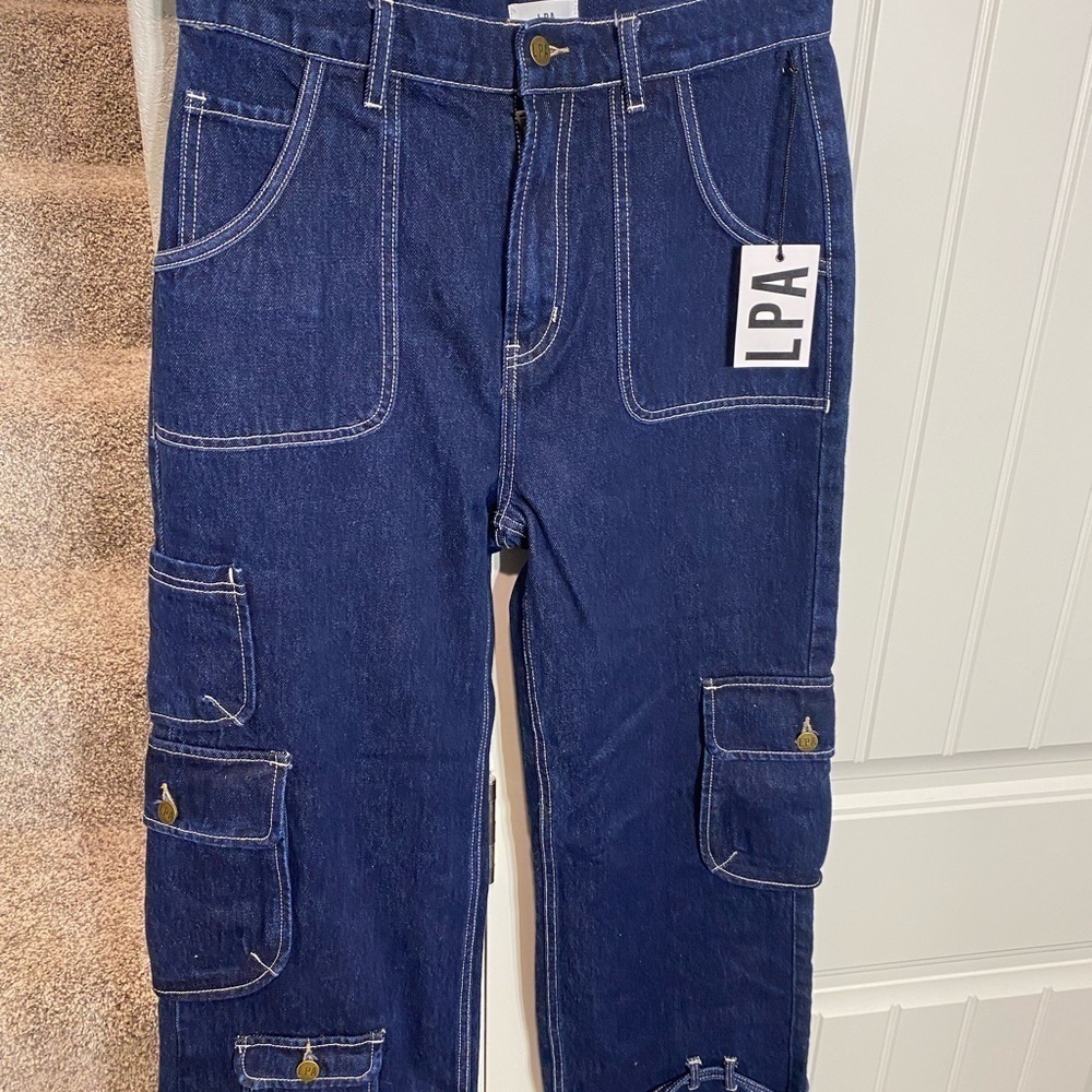 LPA Bea Mid Rise Barrel Cargo in Indigo Dark Rinse
Revolve - Picture 14 of 14